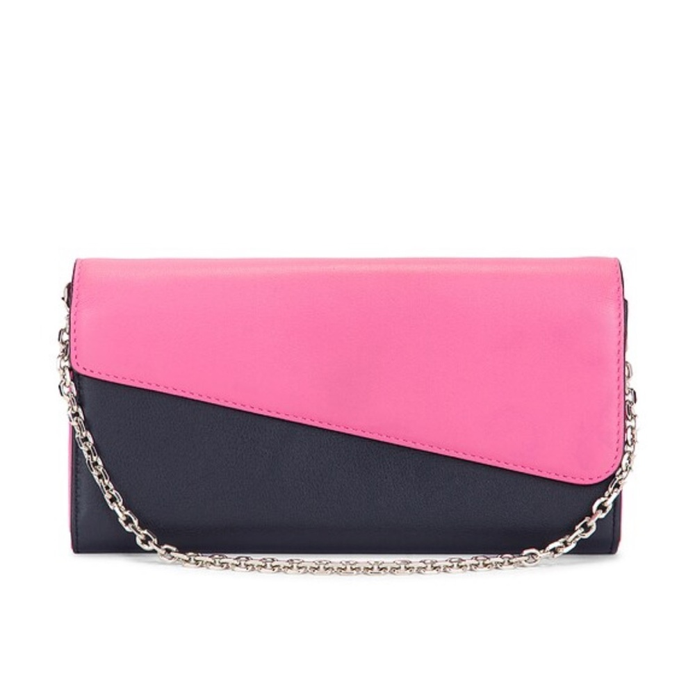 Dior Pink and Black Clutch with Chain Strap - Picture 2 of 8